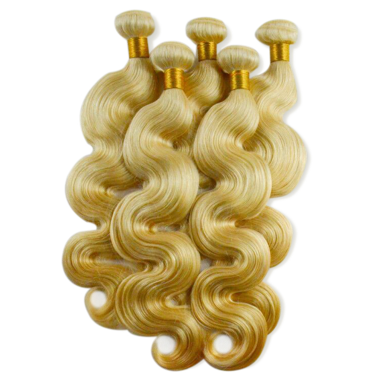 613 Blonde Human Hair Weft Remy Best Quality Hair Extensions Brazilian Hair Weave  LM276